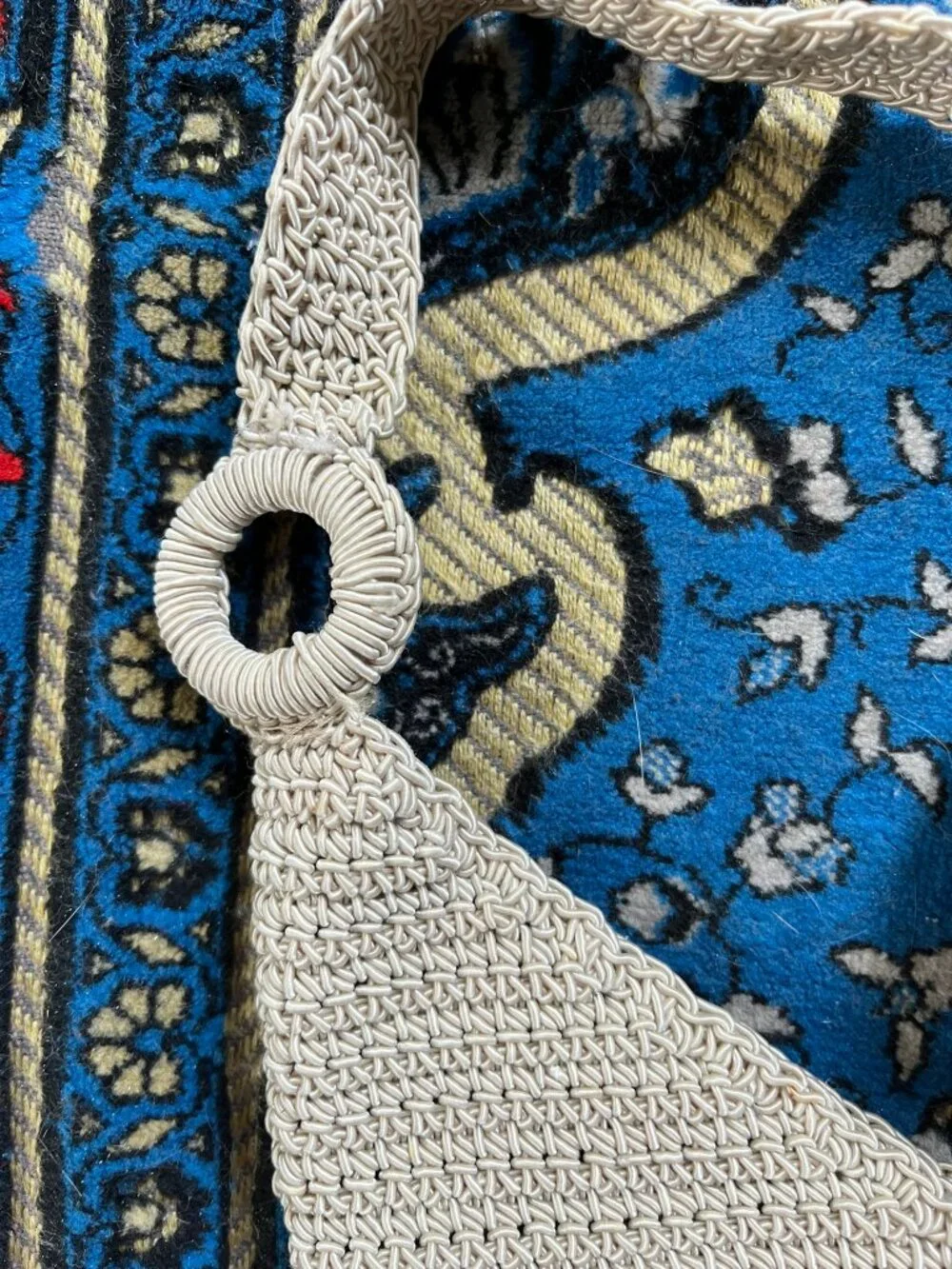 Natural Crochet Shoulder Handbag